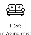 1 Sofa im Wohnzimmer