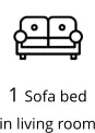 1 Sofa bed in living room